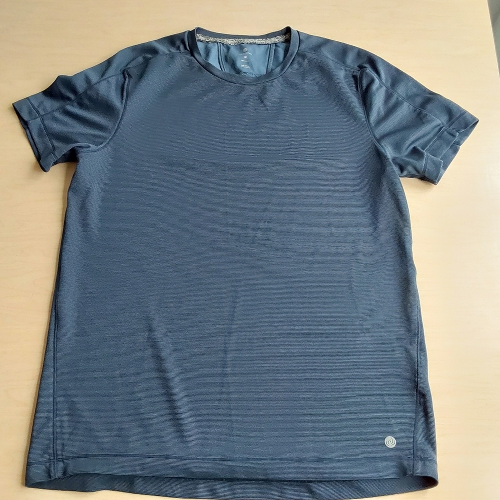 Apana Men's Navy Short Sleeve Athletic Shirt Mrdium